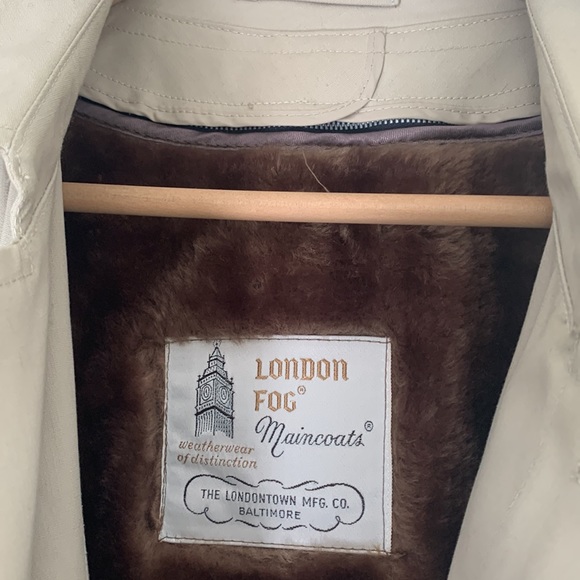 London Fog Vintage Heavy Plush Lined Trench Coat - Picture 7 of 17